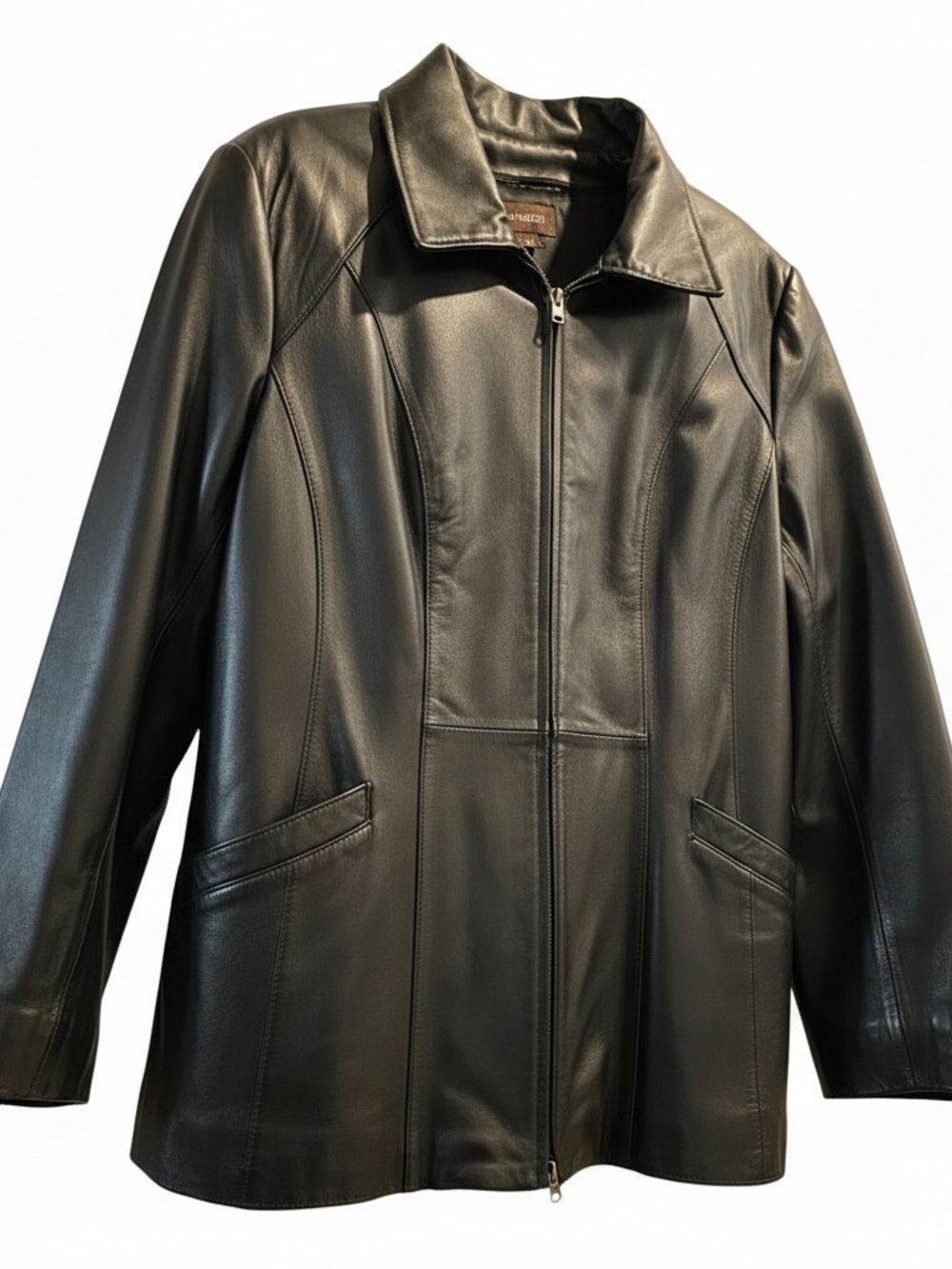 Danier Women's Black Leather  Jacket Size XL